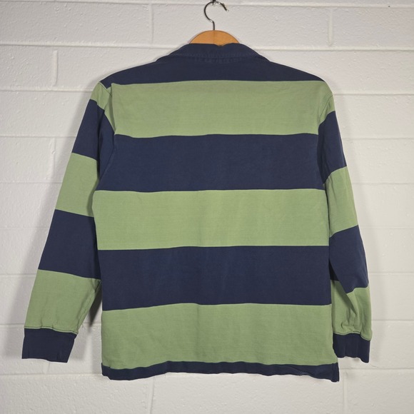 Vtg John Ashford Rugby Polo Shirt Striped Cotton Medium Preppy Blokecore Ivy 90s - Picture 7 of 7